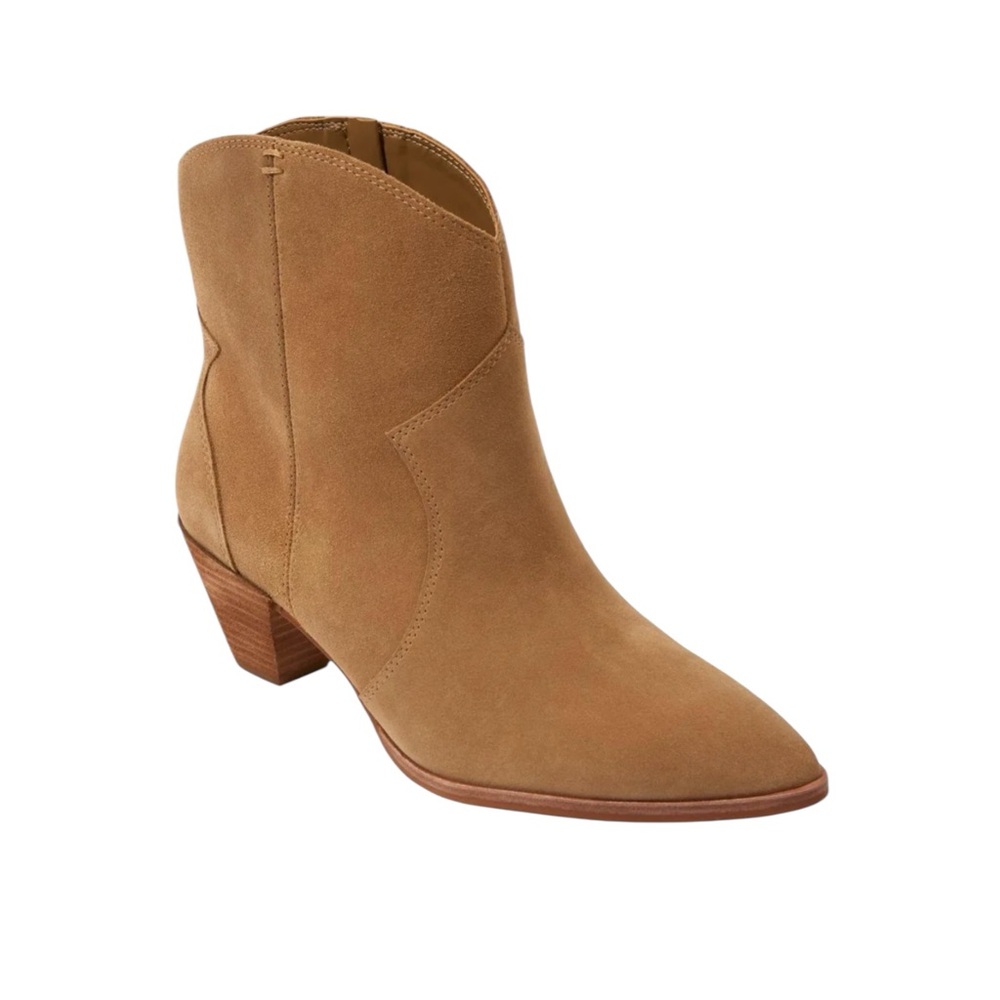 New Vince Camuto Women’s Salintino Suede Block Heel Western Style Ankle Boots